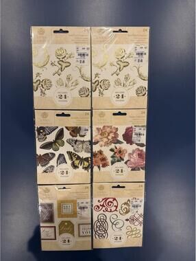 Anna Griffin Stickers 6 Packs-24 In Each New Sealed
